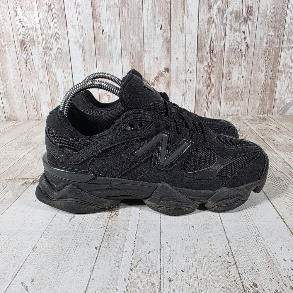 New Balance 9060 Triple Black Suede Mesh Sneakers GC9060B6 Womens 6.5 / Kids 5